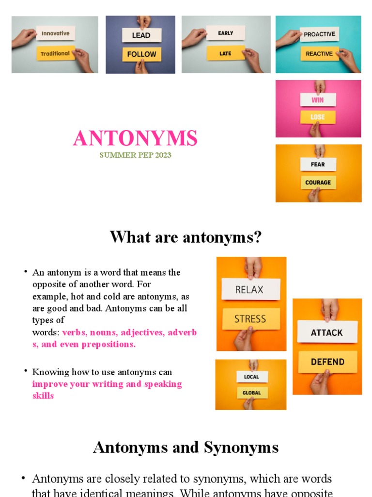 Day 18 Antonyms | PDF