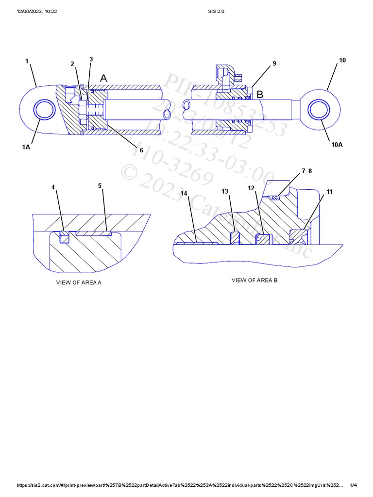 Bulldozer Lift Cylinder Specifications PDF Machines Vehicle Parts