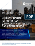 Hilirisasi Industri Indonesia Dan Dampaknya Pada Investasi Dan Kinerja Ekspor