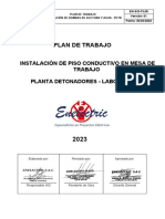 En-Sgi-Pl11 Plan de Trabajo Instalacion de Piso Conductivo en Mesas de Trabajo - Lab Detonadores