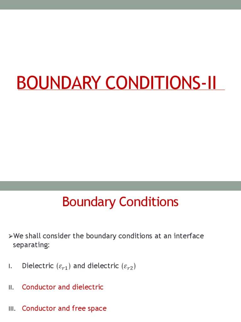 Conductor-Dielectric Boundary Conditions | PDF | Science & Mathematics