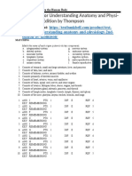 Test Bank For Understanding Anatomy and Physiology 2nd Edition by Thompson