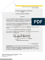 Certificado de Vigencia y Antecedentes Disciplinarios