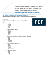 Test Bank For Medical Terminology Simplified A Programmed Learning Approach by Body System 5th Edition Barbara A Gylys Regina M Masters Is