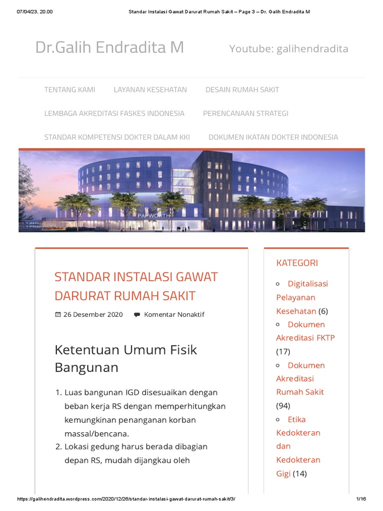 Standar Instalasi Gawat Darurat Rumah Sakit - Page 3 - Dr. Galih ...
