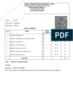 Provisional Marksheet