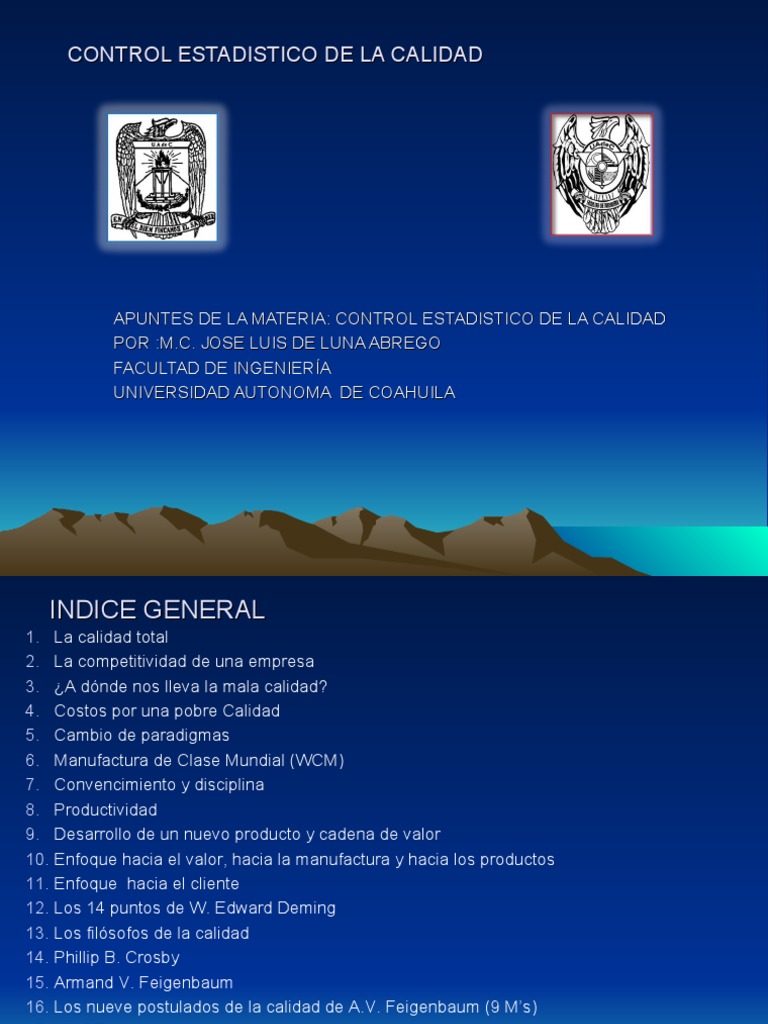 Control Estadistico de La Calidad | PDF | Calidad (comercial) | Marketing