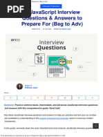 65 JavaScript Interview Questions & Answers To Prepare For (Beg To Adv)