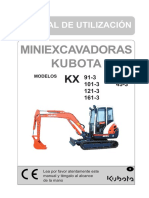 Manual Utilizacion KX161 KUBOTA