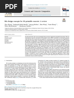 2021_Zhang Et Al._mix Design Concepts for 3D Printable Concrete_A Review