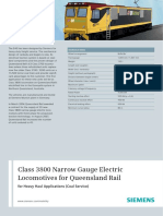 1.067 MTS CAPE GAGUE ELECTRIC LOCO MOTIVES DESIGNED BY SIEMENS BO-BO-BO Schmal - QR 3800 Schmalspurlokomotive