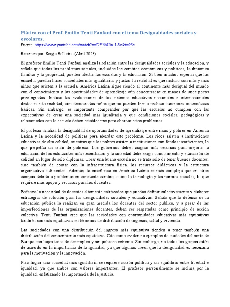 Desigualdades Sociales y Educación en AL | PDF | Desigualdad social ...