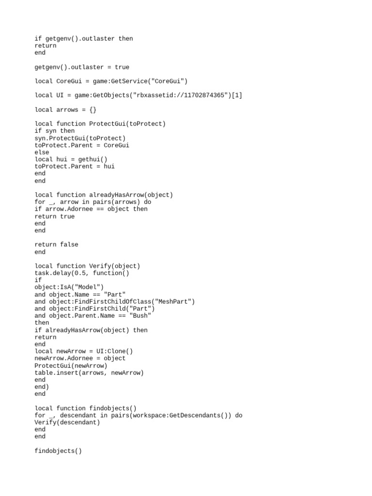 Outlaster CLUE FINDER SCRIPT | PDF