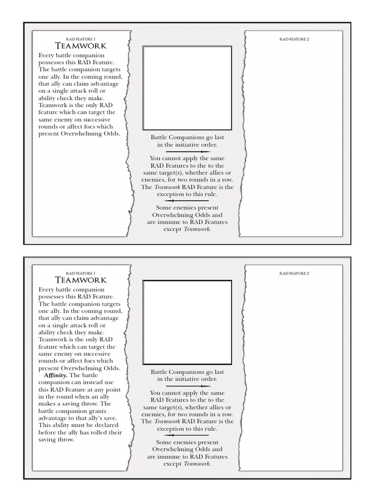 Battle Companions Handout Blank | PDF | Conflicts | Military
