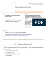 2023 WORKSHEET 6 Enzymes Excercises No Diff