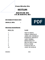 Recycling: Batch: B1 (T.E Extc B)