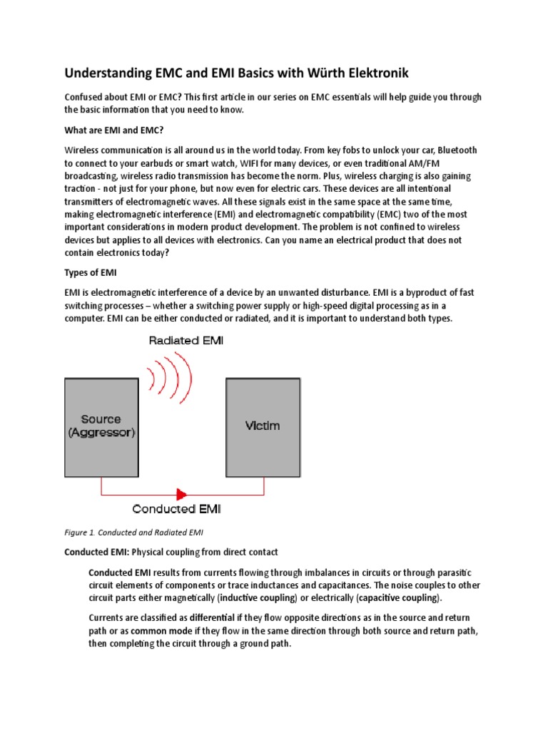 EMC and EMI Basics with Würth Elektronik | PDF | Electromagnetic ...
