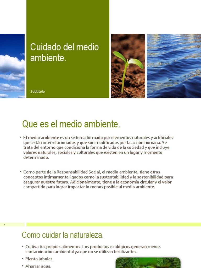 Cuidado del medio ambiente (1) | PDF | Reciclaje | Entorno natural