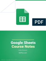 2 - GoogleSheets-Course-Notes