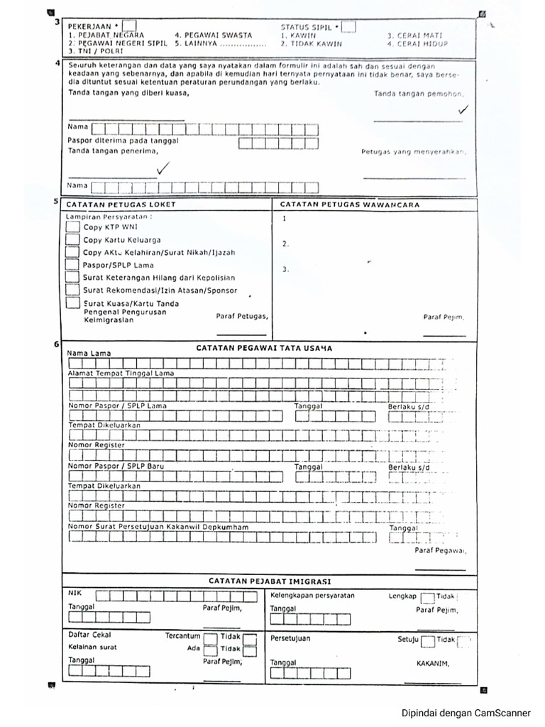 form pembuatan paspor PDF