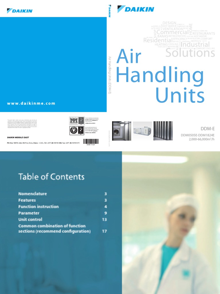 Catalogue Daikin AHU - CA-DDM | PDF | Air Conditioning | Thermal Insulation