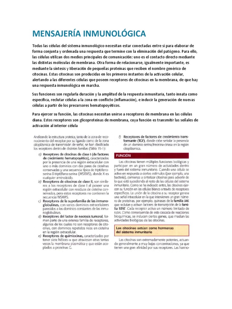 CITOQUINAS PDF Sistema inmune Citocina