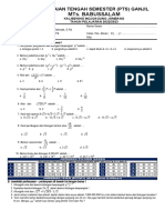 SOAL PTS MAT KLS 9 Semester Ganjil TP 21-22