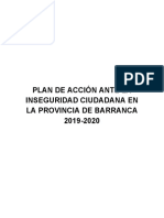 Plan de Acción Ante La Inseguridad Ciudadana en La Provincia de Barranca 2019