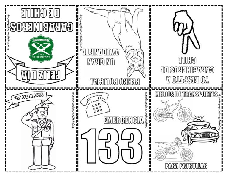 Carabineros para Colorear e Imprimir | PDF