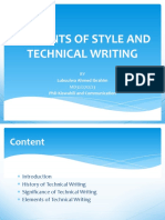 Elements of Style and Technical Writing