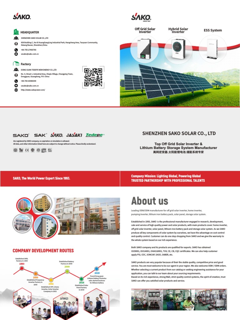Système Photovoltaïque Onduleur Solaire Hybride PNI SC1800C PRO 3KW