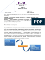 Clase 03 Estudio Del Trabajo.: Carrera: Ingeniería en Sistemas Turno: Domingo Tema