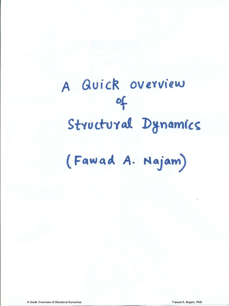 Structural Dynamics Overview by Najam | PDF
