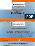 Semana 1 - Estructura Algebraica de Grupo