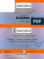 Semana 4 - Homomorfismo de Grupos