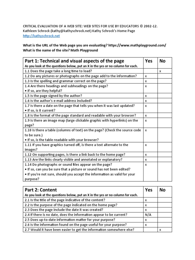 Evaluating Math Playground for Educators | PDF | World Wide Web ...