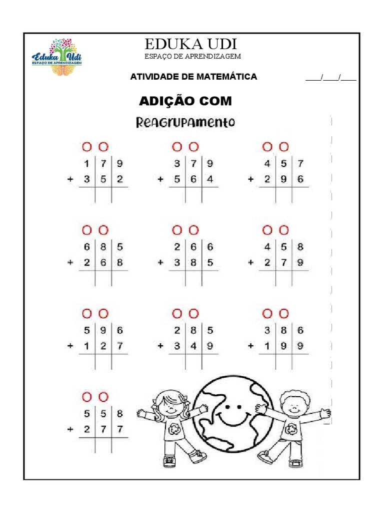 Adição Com Reagrupamento 2º 3º Ano | PDF