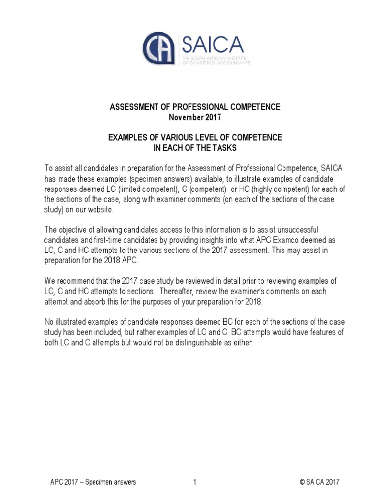 APC Nov 2017 Specimen Examples Complete PDF Goodwill (Accounting