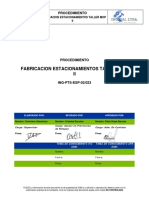 Procedimiento de Trabajo Seguro - Fabricacion Estacionamiento Taller - Ing-Pts-Esp-02-23 Rev 01