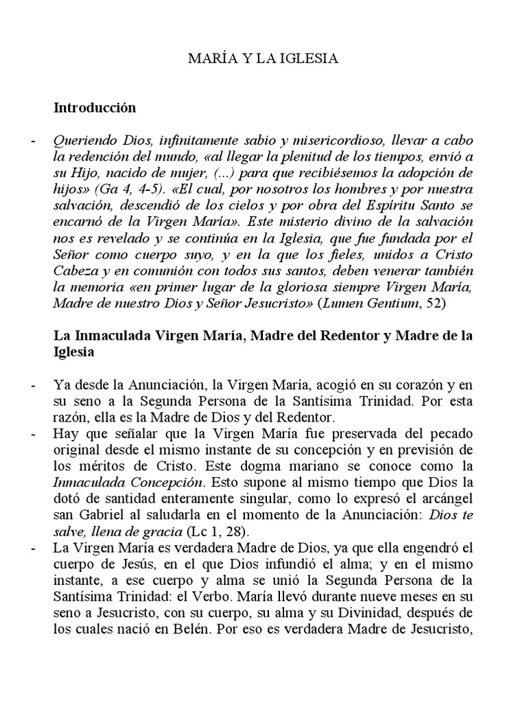 Tema 010 - María y La Iglesia | PDF | María, madre de Jesús | Jesús