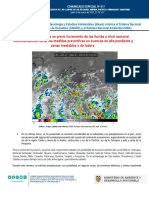 Comunicado Especial #017 Incremento de Las Lluvias Regiones Andina y Pacífica