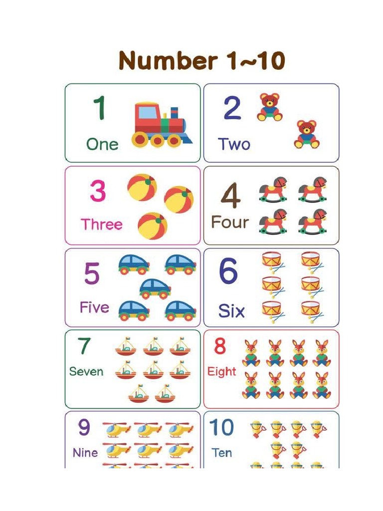 1 al 10 ingles | PDF