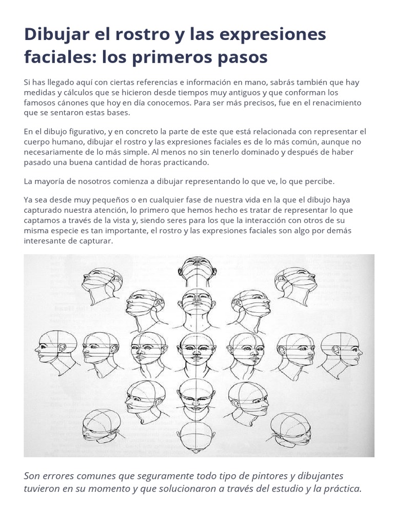 Anexo Dibujo de Rostros | PDF