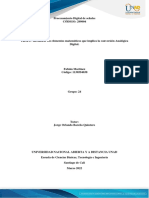 Tarea 2 - Reconocer Los Elementos Matemáticos Que Implica El Sistema de Conversión Analógica Digital