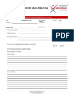 Criminal Record Declaration