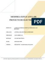Memoria Explicativa Istalaciones Eléctricas - Consultas Medicas HPSB Rev. 01 Valido Licitación