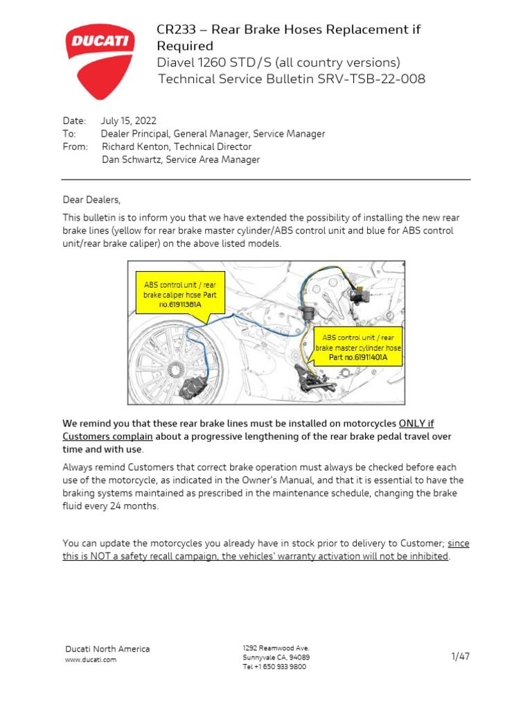 Rear Brake Hose Replacement Guide | PDF | Anti Lock Braking System | Screw