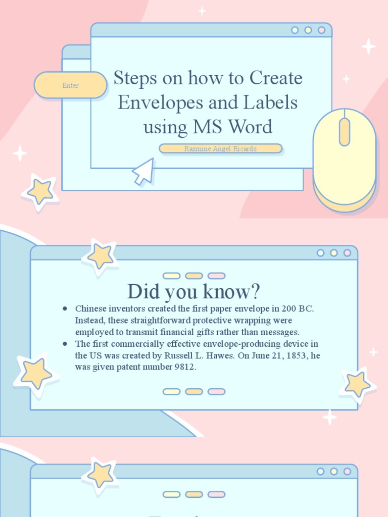 Creating Envelopes and Labels PDF Envelope Microsoft Word