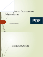 Estrategias en Intervención Matemáticas.: Marianela Mardones