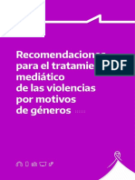 Recomendaciones Tratamiento Mediatico de Las Violencias Por Motivos de Generos